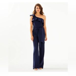 Lilly Pulitzer Lyra one shoulder Jumpsuit Size 16